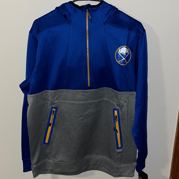 Authentic Pro Buffalo Sabres NHL 1/4 Zip Hoodie - Picture 1 of 7